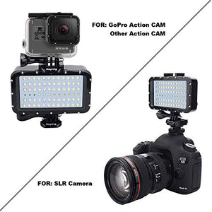 Suptig - Illuminazione video subacquea con 72 luci a LED, compatibile con...