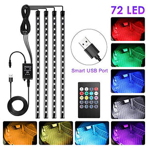 bedee Led Auto Interni Kit,Striscia Neon Interni,RGB SMD 72 LED...