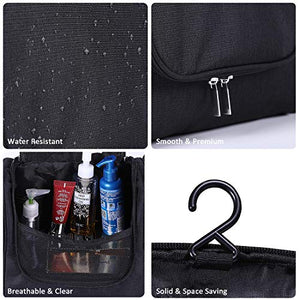 Beauty Case da Viaggio,YAMTION Multifunzionale Toilette Borsa con Gancio Nero - Ilgrandebazar