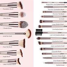 Carica l&#39;immagine nel visualizzatore di Gallery, Bestope 20Pcs Pennelli Make Up,Set di per Trucco Sintetico Premium...