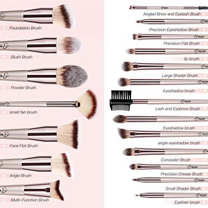 Bestope 20Pcs Pennelli Make Up,Set di per Trucco Sintetico Premium...