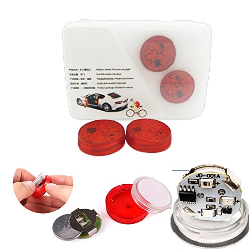 2 pezzi di luce per portiera per auto, spia anti-collisione, flash rosso, lampada di allarme wireless, luce stroboscopica, indicatore di direzione, luce di parcheggio 34 2 pezzi di luce per portiera per auto, spia anti-collisione, flash rosso, lampada di allarme wireless, luce stroboscopica, indicatore di direzione, luce di parcheggio 34