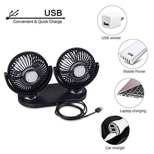 STLOVe USB Mini Ventilatori 12 Volt Doppia Testa Ventola di Raffreddamento...