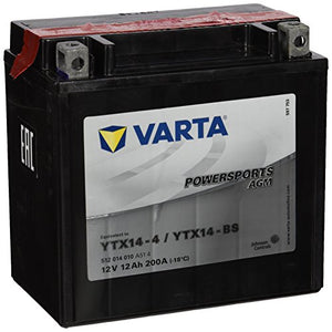 Batteria Moto Varta 12V 12Ah 200A POWERSPORTS AGM YTX14-4/YTX14-BS 512014010 - Ilgrandebazar