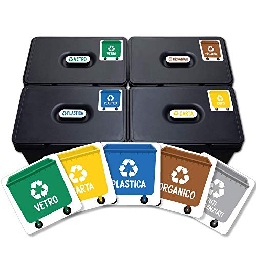Haberdashery Online 5 Etichette adesive per Raccolta rifiuti. Adesivi –
