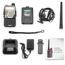 Carica l&#39;immagine nel visualizzatore di Gallery, BaoFeng UV-5R Plus 2M/70cm 136-174/400-480 - Walkie-Talkie Standard, Nero - Ilgrandebazar