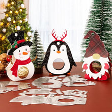 Carica l&#39;immagine nel visualizzatore di Gallery, 3Set Fustelle Gnomi Natalizi Fustelle Pinguini Ciondoli Natale Fustelle Pupazzo di Neve Decorazioni Natalizie Albero di Natale Sacchetti da Regalo Scrapbooking Biglietto d&#39;auguri Goffratura Fai da Te