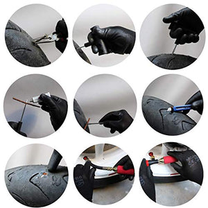 Kit Riparazione Pneumatici Moto Set Portatile Ripara Gomme Tubeless...