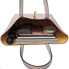 Carica l&#39;immagine nel visualizzatore di Gallery, Miss Lulu Borsetta da Donna Grande Ecopelle Borsa a Tracolla Hobo Tote Beige