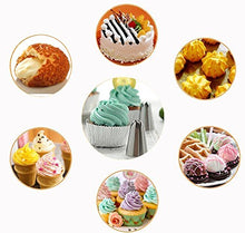Carica l'immagine nel visualizzatore di Gallery, Set Per Decorazione Torte - 34 in 1 Set Beccucci Sac a Poche - 24 Punte in Acciaio Inossidabile, 1 Bussola di pasticceria - per Decorazione Pasticceria, Pasticceria Kit Torte, Dolci Cupcake (34 Pezzi)