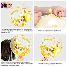 Carica l'immagine nel visualizzatore di Gallery, FYSJ Palloncini Compleanno Coriandoli Oro, 50pcs 12 Pollici Palloncino in...
