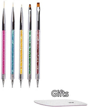Carica l&#39;immagine nel visualizzatore di Gallery, Pennelli per Nail Art Penne dotter per nail art attrezzi a doppia punta unghie Pennello per pittura Penne Acrilico UV Gel 3D luccichio Smalto per unghie Penna Set per DIY design delle unghie