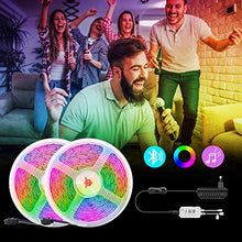 Carica l'immagine nel visualizzatore di Gallery, 10m Striscia LED RGB 5050, COOLAPA Bluetooth led striscia con 300 LEDs 12V...