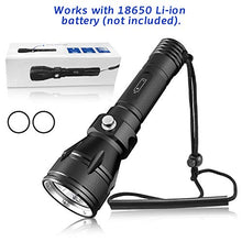 Carica l'immagine nel visualizzatore di Gallery, Kriogor Torcia Subacquea Impermeabile Super Luminoso XM-L2 LED A-1200 Lumen