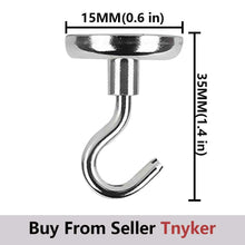 Carica l&#39;immagine nel visualizzatore di Gallery, Gancio magnetico, potente magnete al neodimio supporto a gancio, 12 Pack