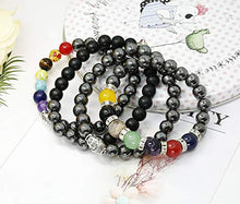 Carica l&#39;immagine nel visualizzatore di Gallery, Milacolato Bracciale in Ematite Chakra da 4 Paia Terapia Magnetica di... - Ilgrandebazar