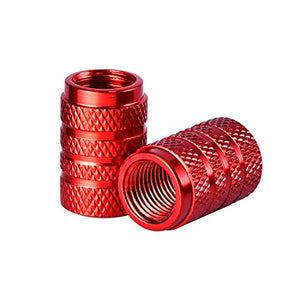 Coprivalvola Pneumatici Tappi Valvola in Alluminio Auto Antipolvere Red