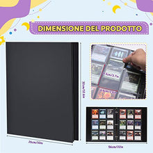 Carica l'immagine nel visualizzatore di Gallery, Lictin Raccoglitore Carte Maniche 540 Tasche (Nero)-Album trasparente impermeabile con 540 tasche per carte da gioco - 30 pagina nera raccolta carta libro