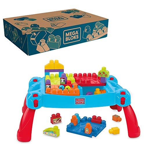 MEGA BLOKS Tavolino Blocchi a Caduta – 23 Costruzioni Grandi + Personaggio – Gioco Educativo da MEGA BLOKS Tavolino Blocchi a Caduta – 23 Costruzioni Grandi + Personaggio – Gioco Educativo da