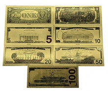 Carica l&#39;immagine nel visualizzatore di Gallery, Foglio d&#39;oro 24K Banconota I soldi Dollaro Americano 1 -100 dollari Denaro... - Ilgrandebazar