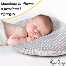 Carica l&#39;immagine nel visualizzatore di Gallery, Royal Baby Cuscino Allattamento Neonato Multifunzione Con 2 Federe In Cotone... - Ilgrandebazar
