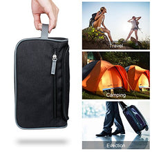 Carica l&#39;immagine nel visualizzatore di Gallery, Beauty Case da Viaggio, Borsa per Toilette - Uomini e Donne, Con Gancio Nero