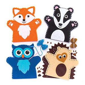 Baker Ross Kit per realizzare marionette da mano a forma di animali del... - Ilgrandebazar