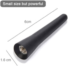 Carica l&#39;immagine nel visualizzatore di Gallery, AOBETAK, Antenna autoradio corta universale per auto, 2,5&quot;, mini radio per auto, accesso FM/AM M5 M6, nero, 6,5 cm