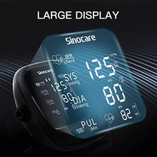 Carica l'immagine nel visualizzatore di Gallery, Misuratore di Pressione da Braccio Sinocare, Sfigmomanometro Elettronico con Bracciale Grande Regolabile 22-42cm, Modalità per due - Apparecchio Automatico per Misurare la Pressione Sanguigna a Casa