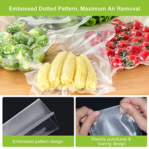 Bonsenkitchen Sacchetti per Sottovuoto, 2 rotoli 28 x 600 cm (totale 12 m) Sacchi commerciali per conservazione alimenti e cottura Sous Vide