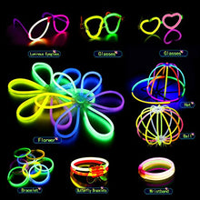 Carica l&#39;immagine nel visualizzatore di Gallery, AMZJUPWM Braccialetti Luminosi Fluorescenti 490pcs, Glow Stick 106 100PCS - Ilgrandebazar