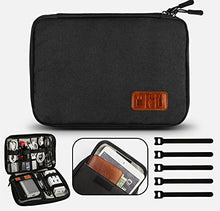 Carica l'immagine nel visualizzatore di Gallery, Gibot Cavi organizza Bag Elettronica Viaggio Borsa Nero 24 X 17cm