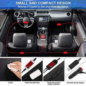 Striscia LED Auto, Aimocar RGB Impermeabile Kit di Illuminazione Auto Luci...
