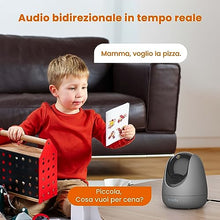 Carica l'immagine nel visualizzatore di Gallery, Tenda Telecamera WiFi Interno - Videocamera Sorveglianza 1080P con 360°Pan/Tilt, Audio Bidirezionale, Rilevamento del Movimento e Umano, Tracciamento Umano, Visione Notturna, Alexa, CP3 V2.2 Grigio