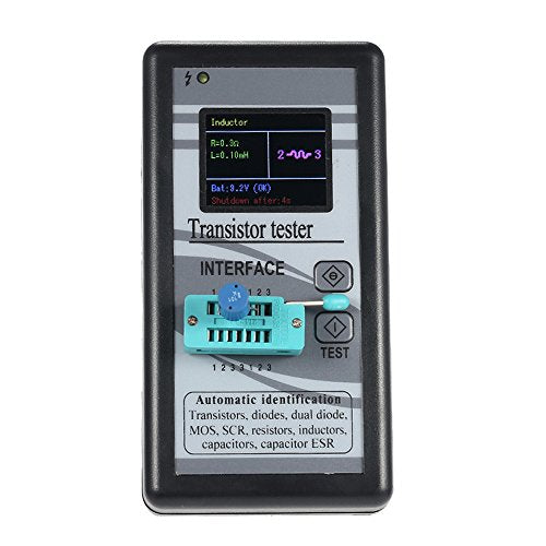 KKmoon Multi-funzionale Tester Transistor 128 * 160 TFT Display a grigio - Ilgrandebazar