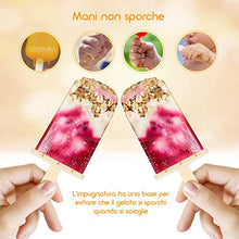 Carica l'immagine nel visualizzatore di Gallery, Icnow Stampi Ghiaccioli, 9 per Gelato con 5 in Silicone,con...