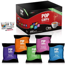 Carica l&#39;immagine nel visualizzatore di Gallery, 100 CAPSULE POP CAFFE&#39; MIX COMPATIBILI LAVAZZA ESPRESSO POINT DECISO INTENSO...