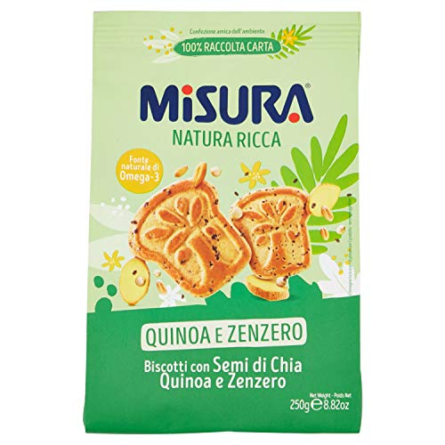 Biscotti con zenzero quinoa e semi di chia natura ricca misura confezione da...