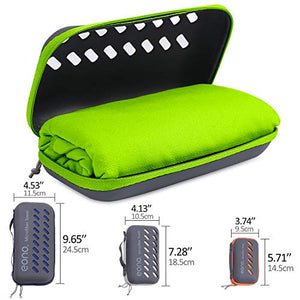 Eono by Amazon - Asciugamano in Microfibra, XXL - 200cm x 100 cm, Verde