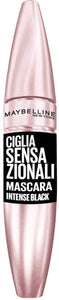Maybelline New York Mascara Ciglia Sensazionali, Volumizzante, Effetto Ventaglio sulle Ciglia, Intense Black, 9,5 ml