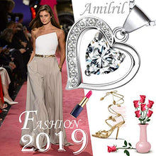 Carica l&#39;immagine nel visualizzatore di Gallery, Amilril Collana con Ciondolo Cuore Donna, Argento Sterling 925 5A... - Ilgrandebazar