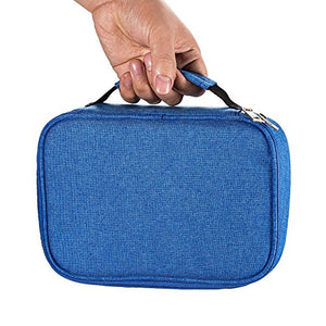 AMGOMH Astuccio Matite 72 Slot Ampia Capacità Porta Penne Tasca Custodia Blu