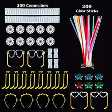 Carica l&#39;immagine nel visualizzatore di Gallery, Josechan Glow Sticks, 200 PCS 8&#39;&#39; Bagliore colorato bastoni Bulk e 200 Pcs - Ilgrandebazar