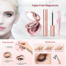 Carica l&#39;immagine nel visualizzatore di Gallery, Ciglia Magnetiche, eroaddict finte 3D naturali eyeliner magnetico con...