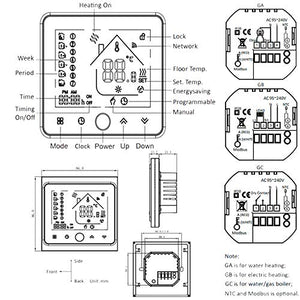 BECA serie 002 3/16A Riscaldamento della caldaia, Completamente Nero(wifi) - Ilgrandebazar