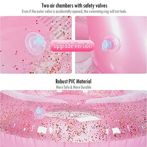 Oziral Gonfiabile Fenicottero Gigante con Paillettes 110cm, Rosa...