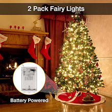 Carica l&#39;immagine nel visualizzatore di Gallery, Luci LED a Batteria, 2 x 12M Lucine LED Decorative, 120 LED Luci Stringa Impermeabile Esterno Interno Luci LED Stringa per Parete Camera Balcone Giardino Natale Feste Matrimonio - Bianco Caldo