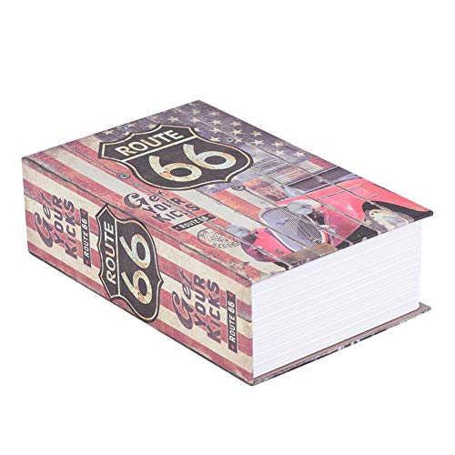 Cassaforte a forma di libro con password lock, cassaforte portatile, Route 66 - Ilgrandebazar