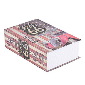 Cassaforte a forma di libro con password lock, cassaforte portatile, Route 66 - Ilgrandebazar