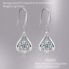 Carica l&#39;immagine nel visualizzatore di Gallery, Amilril Orecchini Goccia Donna, Argento Sterling 925 con 5A Zirconi Cubici,... - Ilgrandebazar